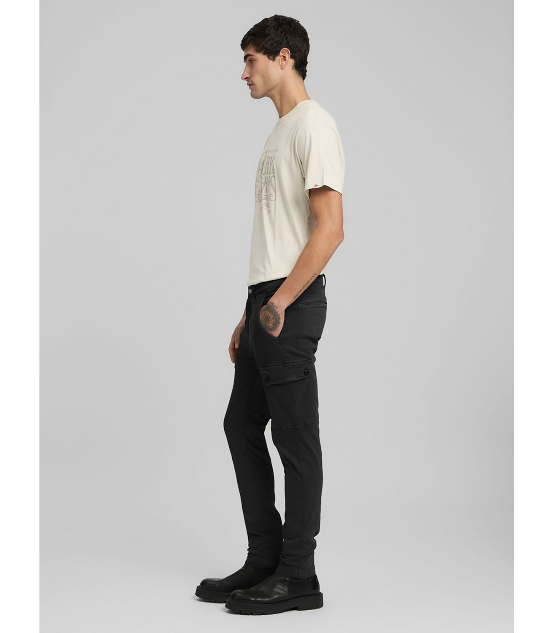 JAAN ハイパーフレックス チノカーゴパンツ 詳細画像 ブラック 4